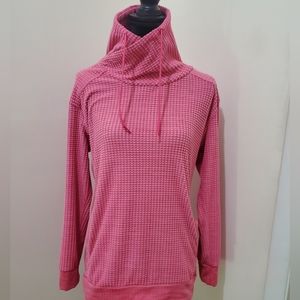Columbia Women's Fleece  Pink Lightweight Collar Drawstring Pullover. Size Small
